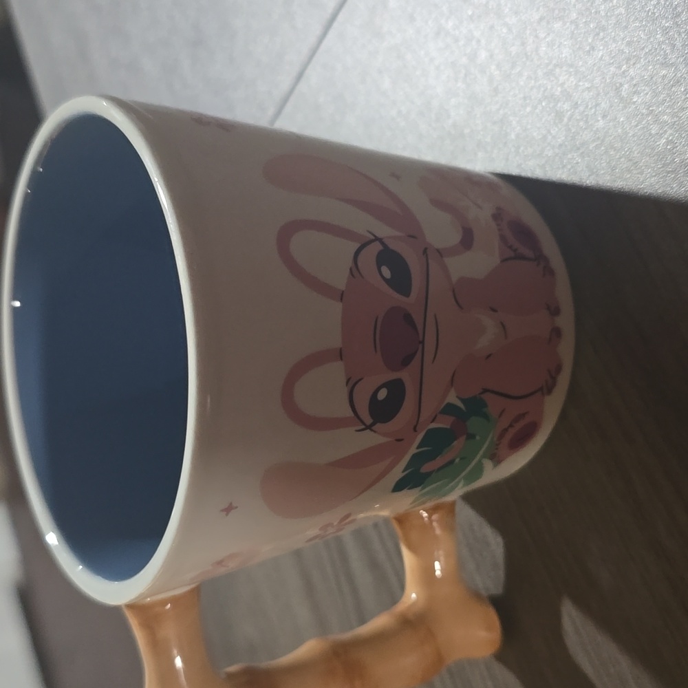 DISNEY STITCH AND ANGEL BAMBOO HANDLE MUG - Picture 2 of 4